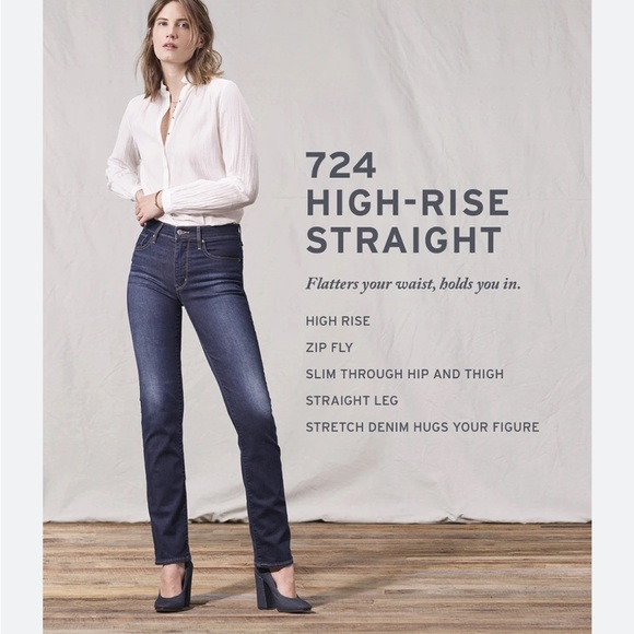 Levi’s 724 high rise straight jeans - Picture 1 of 4